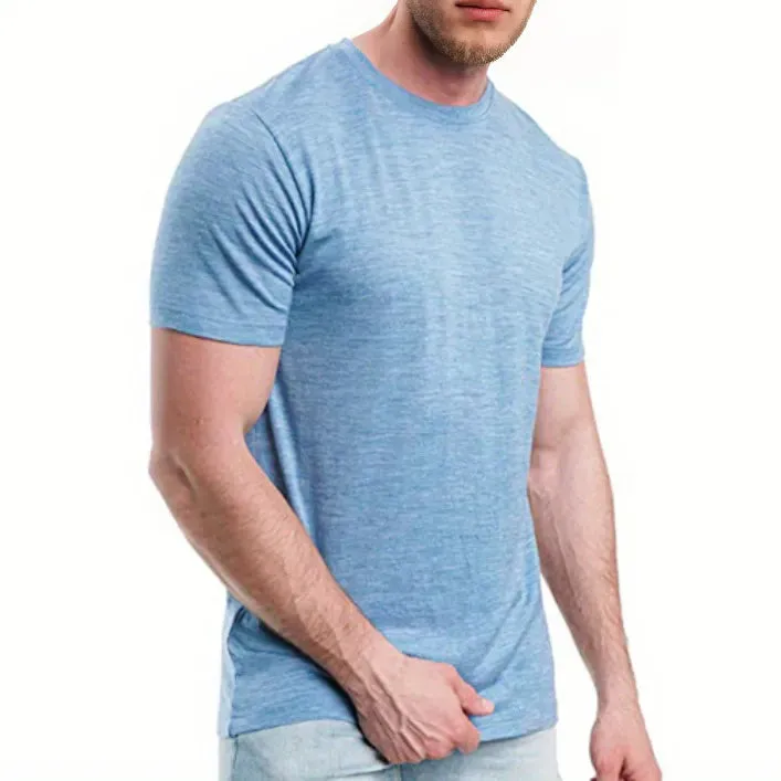 100% Superfine Merino Wool T shirt Men Base Layer Merino Shirt Wicking Breathable Quick Dry Anti-Odor No-itch USA Size