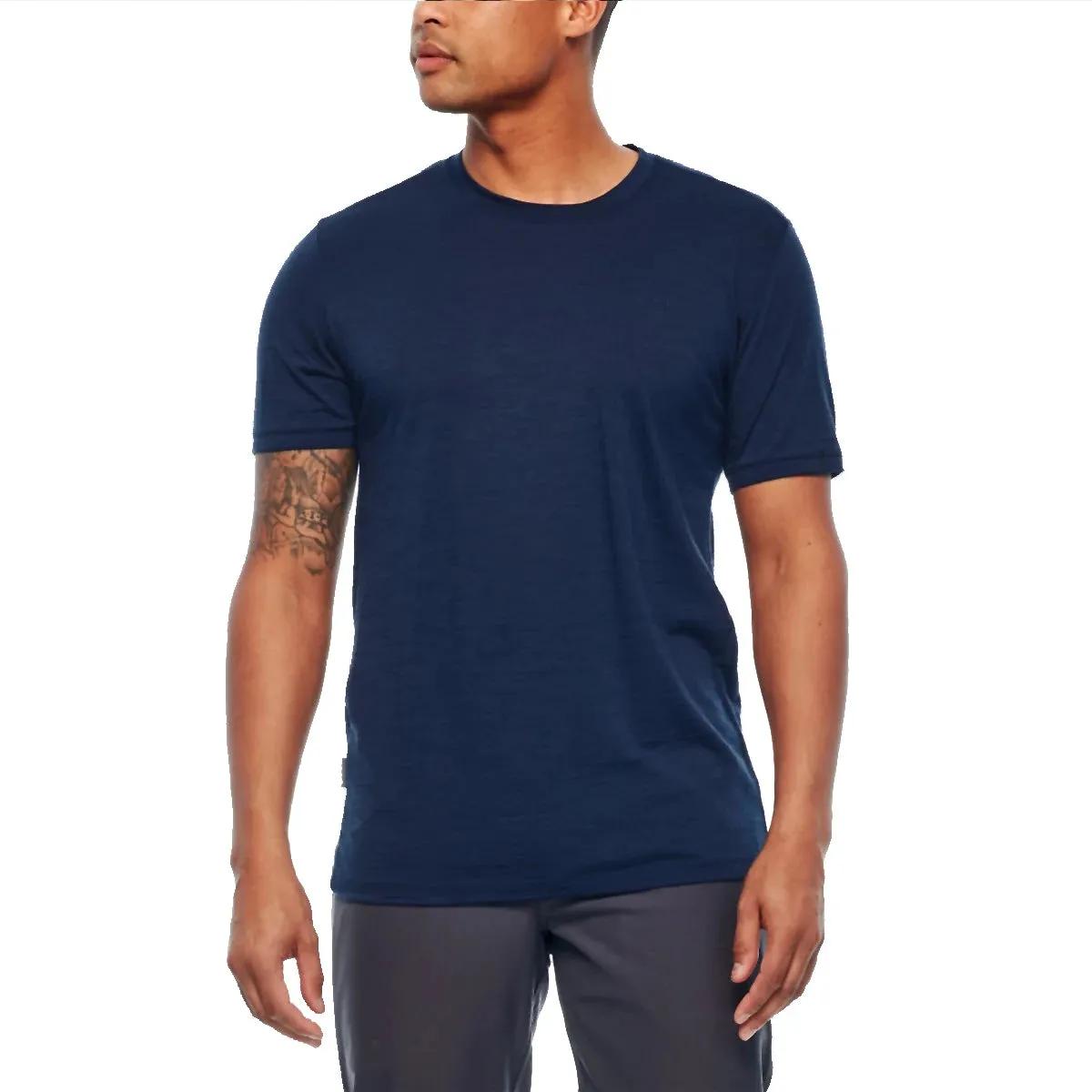 100% Superfine Merino Wool T shirt Men Base Layer Merino Shirt Wicking Breathable Quick Dry Anti-Odor No-itch USA Size