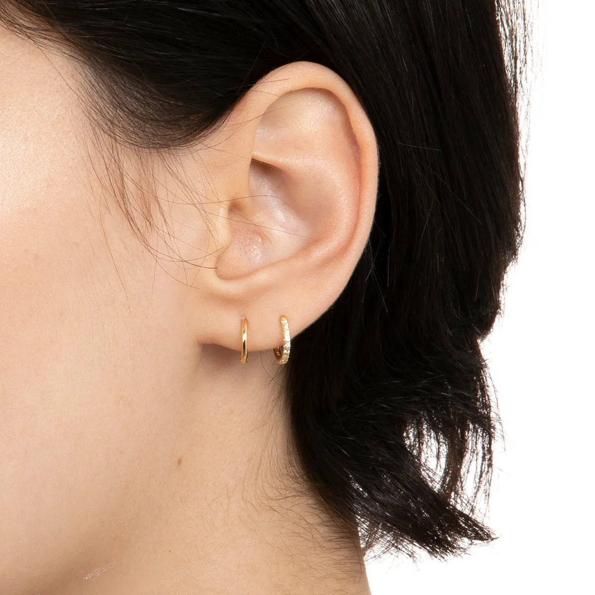 18k "Manhattan" Hoop Earring Small size