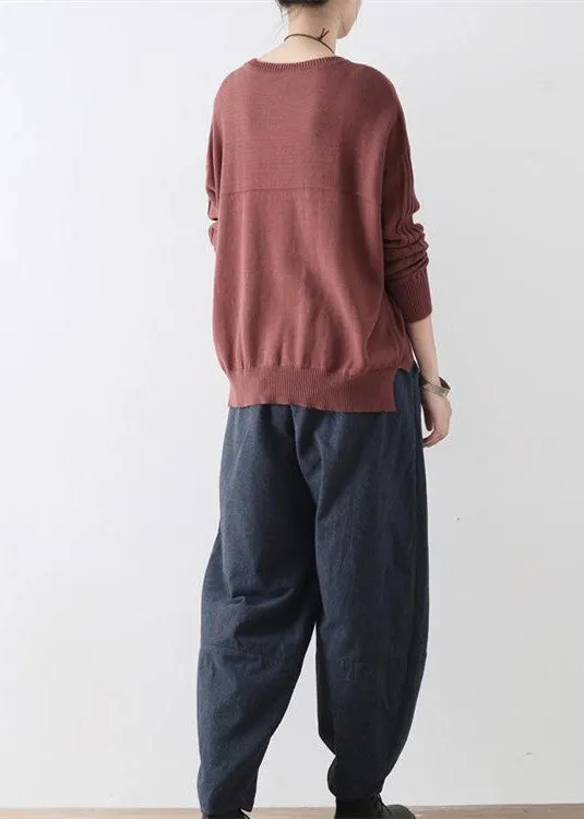 2021 winter dark blue cotton pants warm thick oversized linen pants casual cozy style