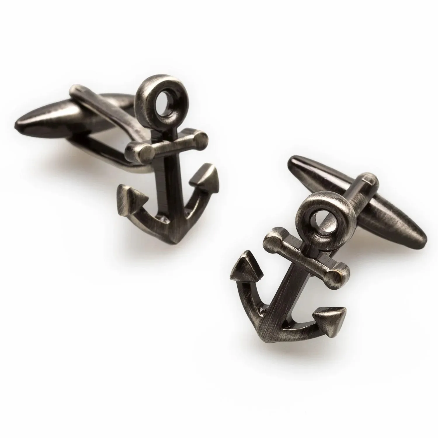 Anchor Cufflinks - Antique Silver