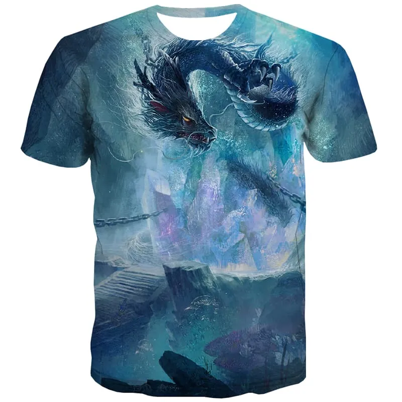 Animal T-shirt Men Dragon Tshirts Cool War T-shirts Graphic Harajuku T-shirts 3d