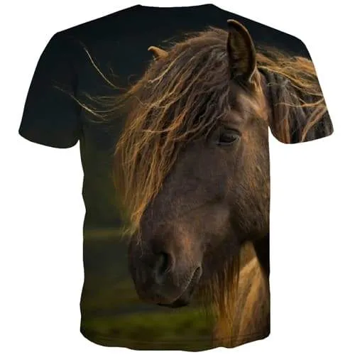 Animal T shirts Men Horse Tshirts Casual Funny Tshirts Novelty Novel Shirt Print Harajuku Tshirts Cool Short Sleeve Hip hop Mens