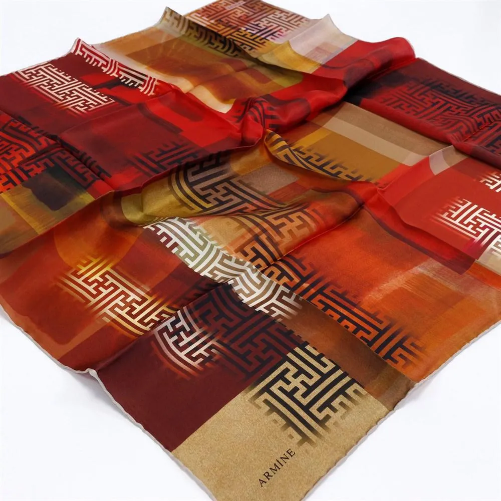 Armine Oregon Vibrant Silk Twill Scarf No. 5