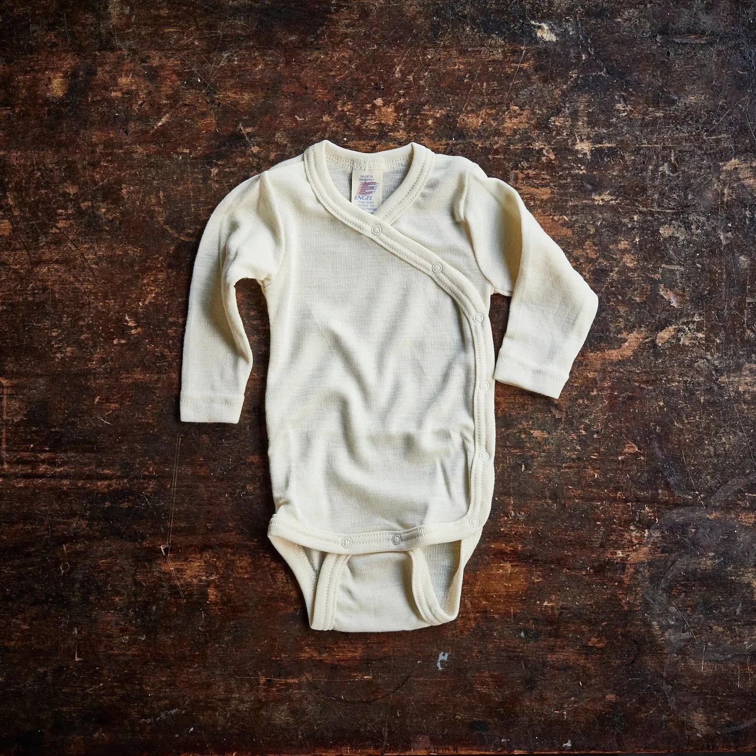 Baby Merino Wool & Silk Wrap Body - Natural