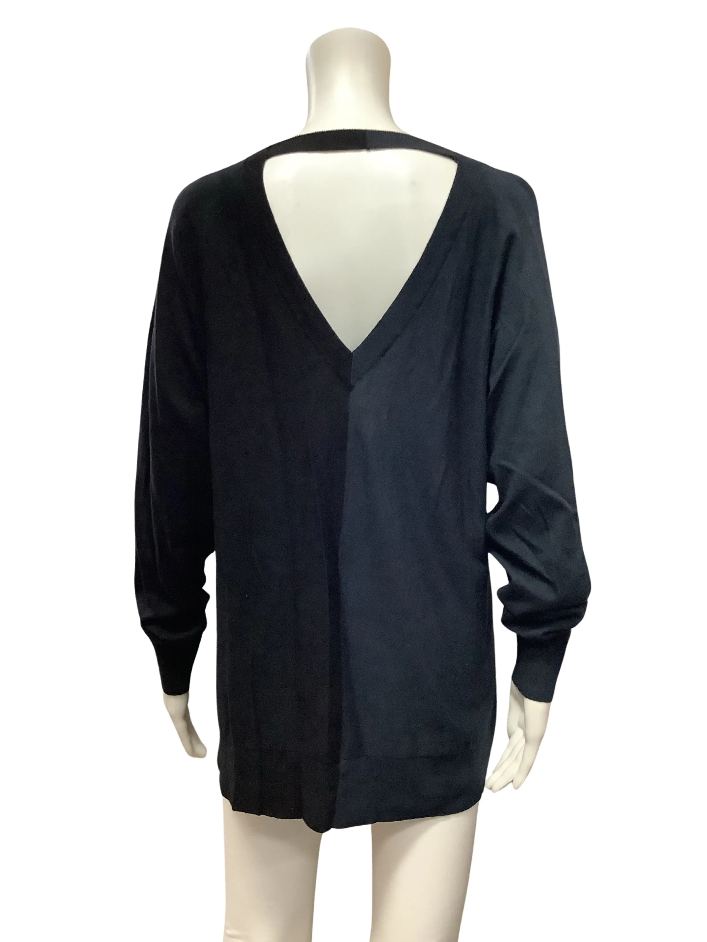 Bailey 44 Top Black V Neck & Back Size: L