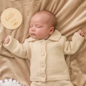 Beige Buttoned Cardigan