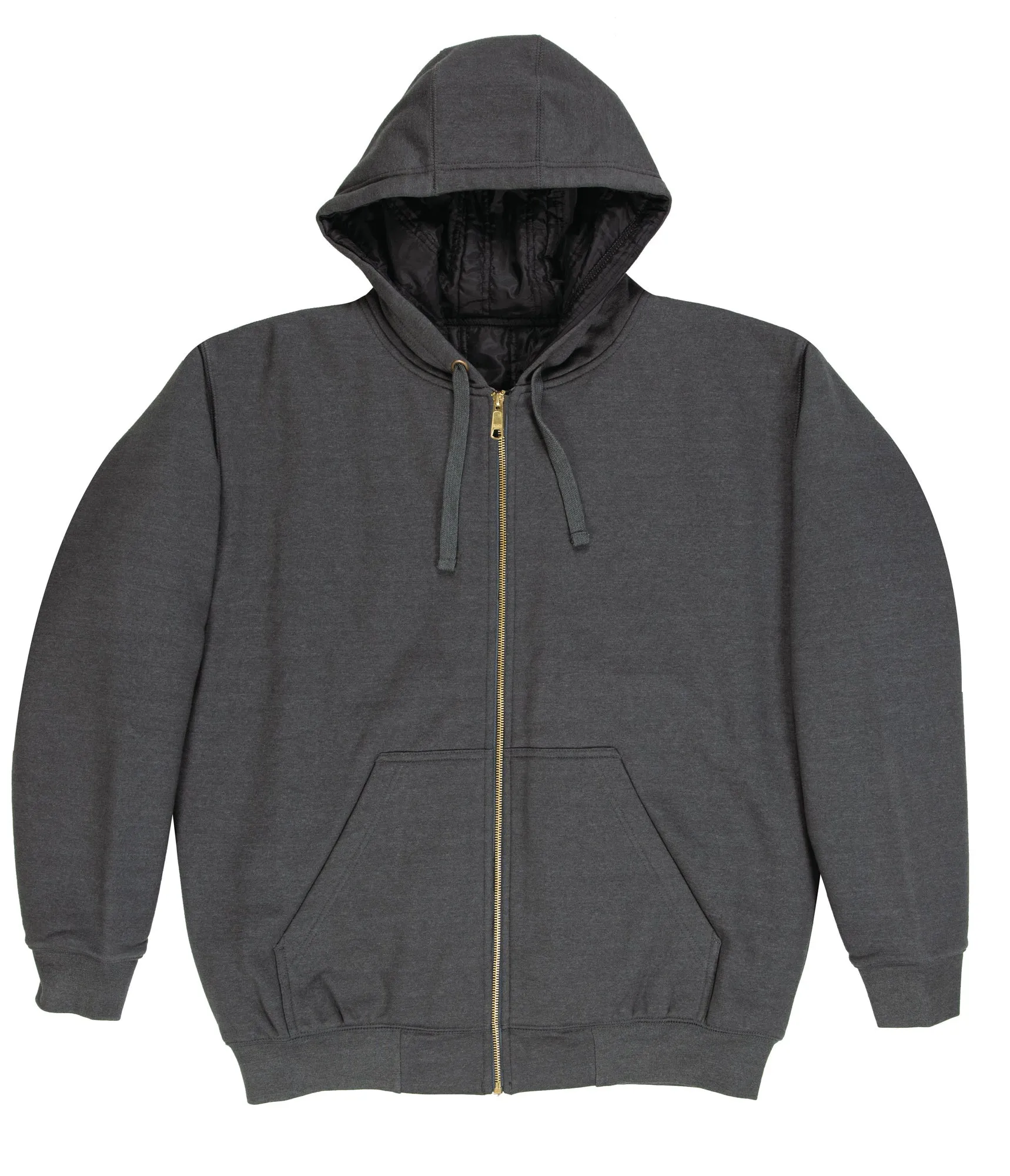 Berne Mens Graphite Cotton Blend Glacier Hooded Sweatshirt