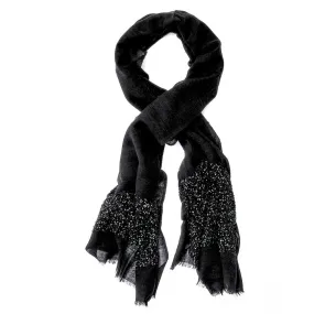 Black Sequin Block Scarf