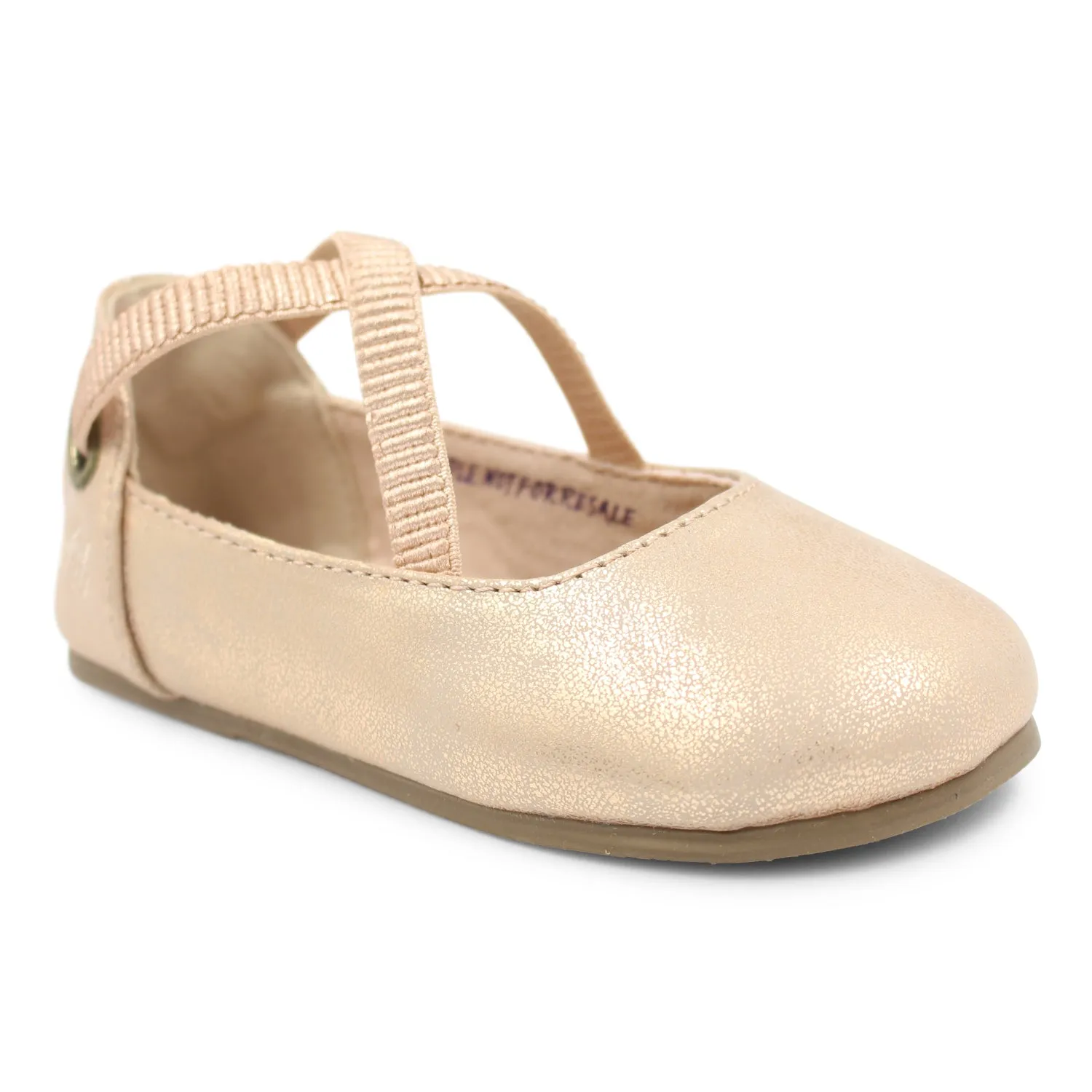 Blowfish Toddler's Pixi-T Slip On Flat - Rose Gold Meteorite Metallic