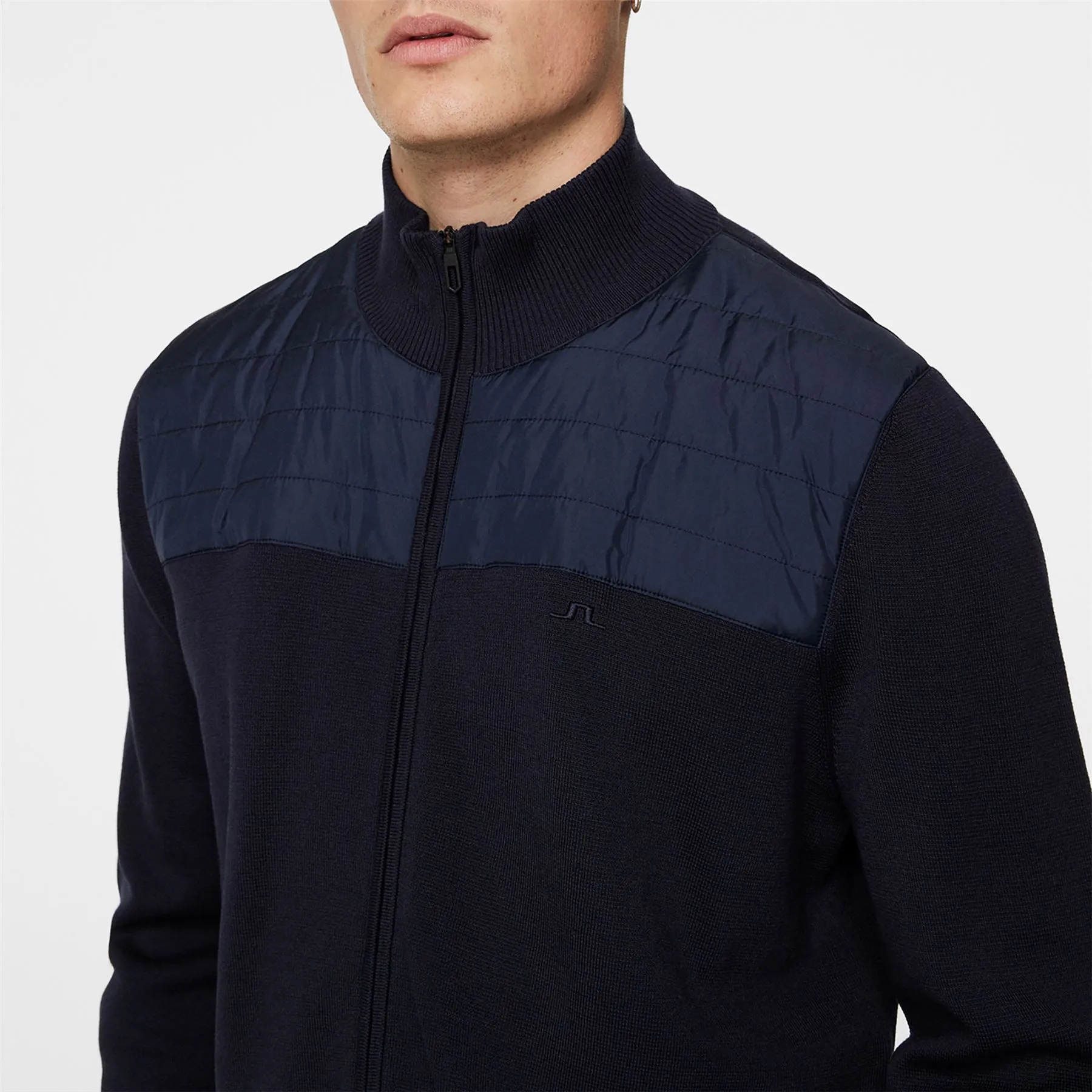 Bridge Knitted Hybrid Sweater JL Navy - AW24