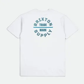 BRIXTON Oath V S/S Standard Tee - White/Blue