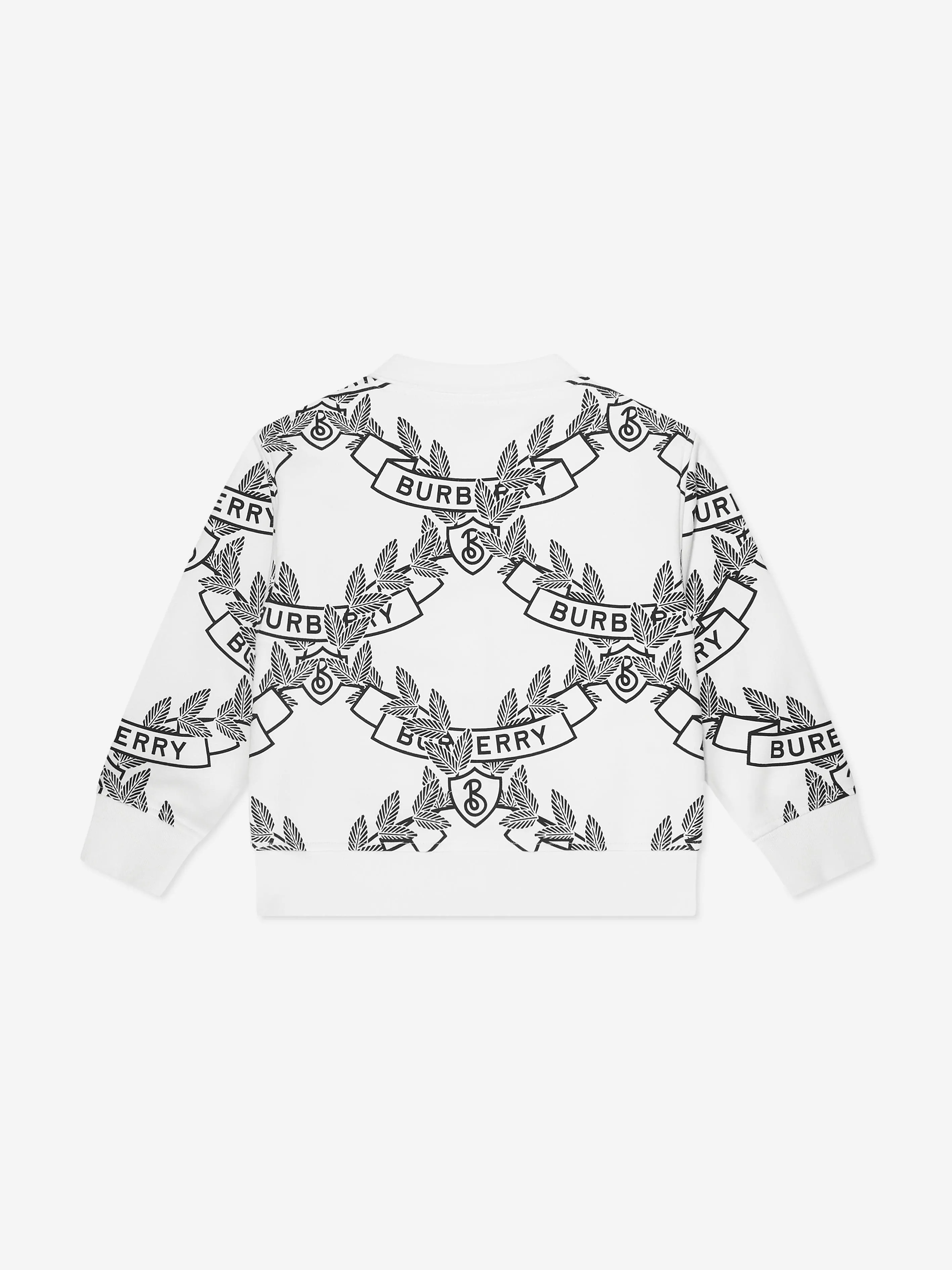 Burberry Kids Baile Crest Cardigan in White