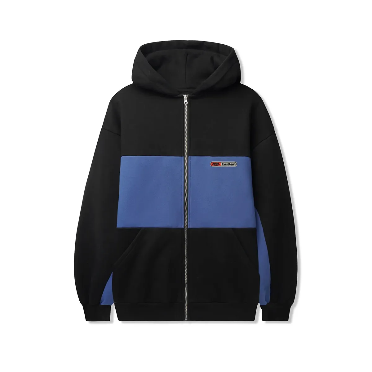 Butter Panel Zip-Thru Hood - Black