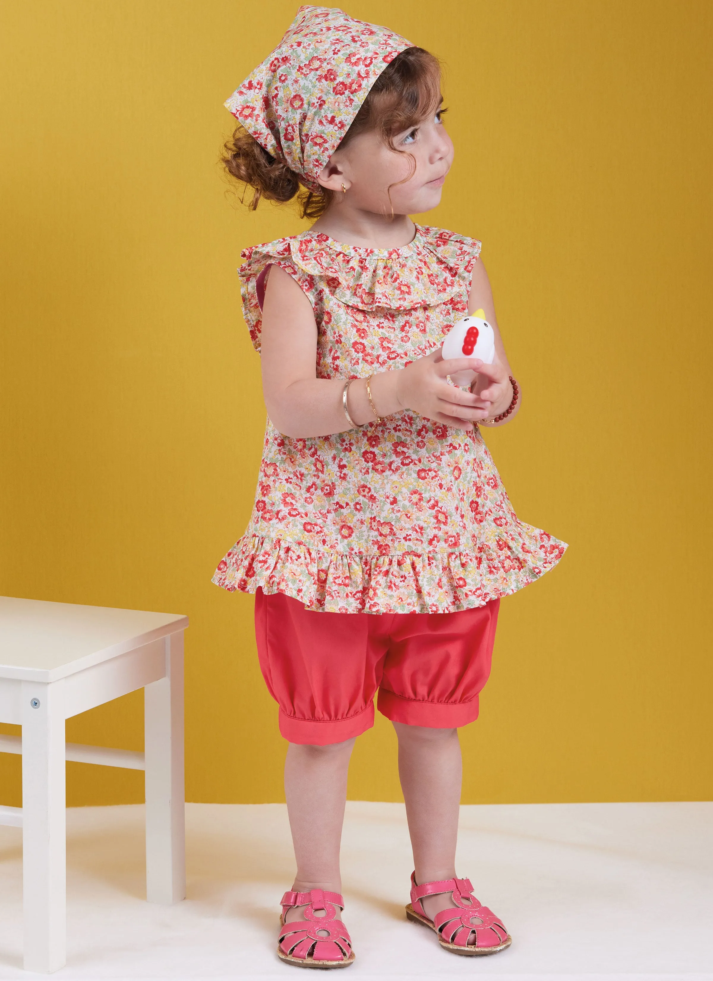 Butterick Pattern B6951 Toddlers' Dress, Tops, Shorts, Pants and Kerchief