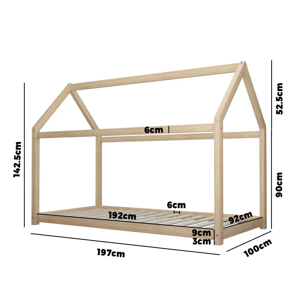 Byron Wooden Bed Frame Single Wood Mattress Base Pine Timber Platform