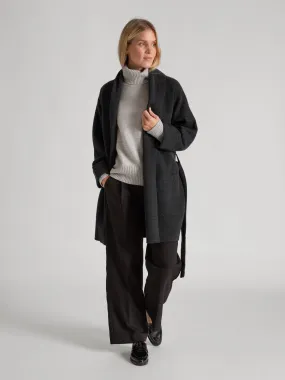 Cashmere coat "Liv" - charcoal