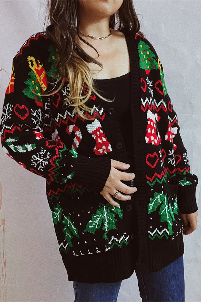 CH0296 Christmas Sweater Cardigan