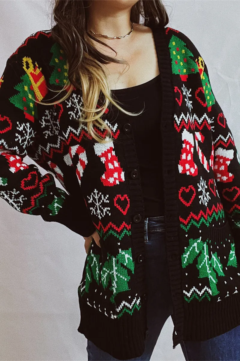 CH0296 Christmas Sweater Cardigan