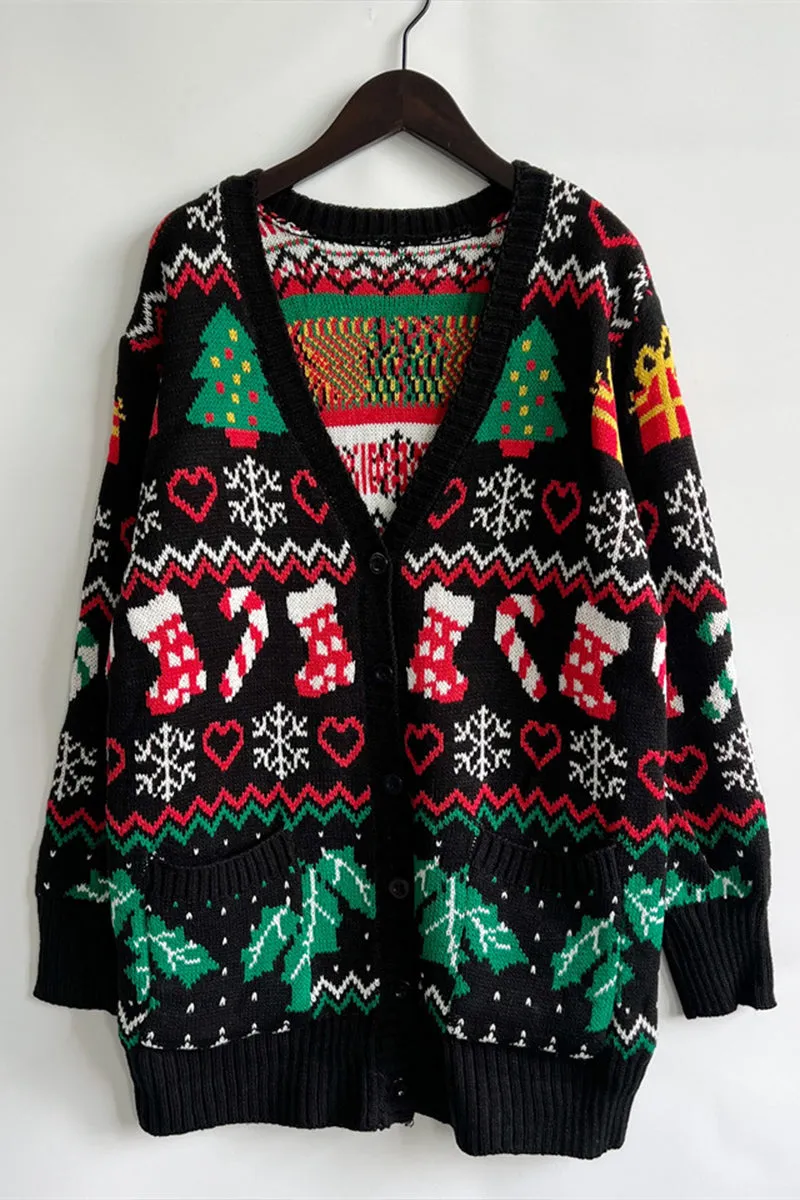 CH0296 Christmas Sweater Cardigan