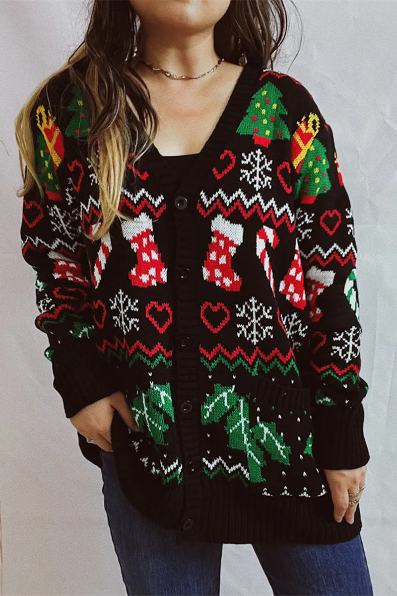 CH0296 Christmas Sweater Cardigan