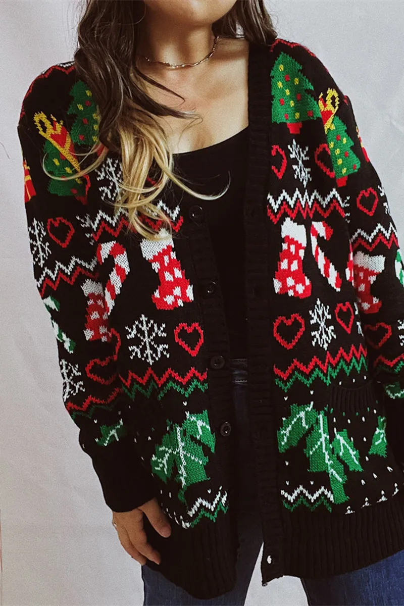 CH0296 Christmas Sweater Cardigan