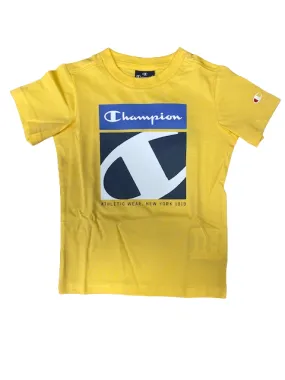 Champion T-shirt da ragazzo manica corta Legacy Graphic 306308 YS043 MIY giallo