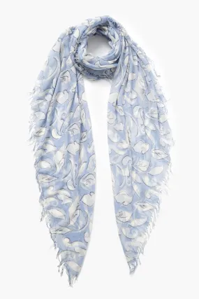 Chan Luu Leaf Print Scarf