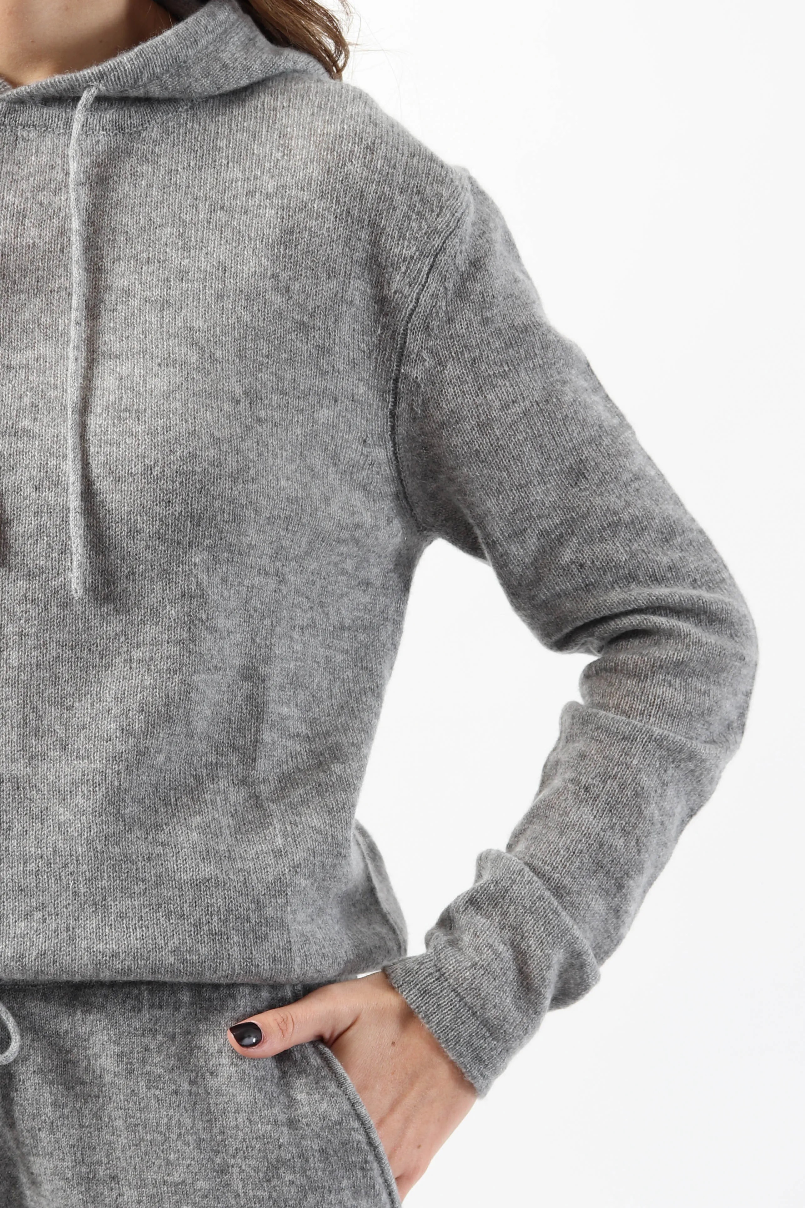 Charcoal Cashmere Hoodie