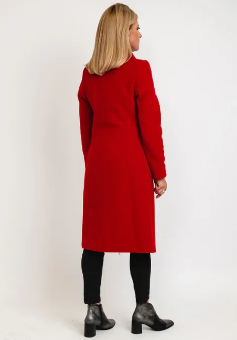 CHRISTINA FELIX<BR>
Wool Coat<BR>
Red<BR>