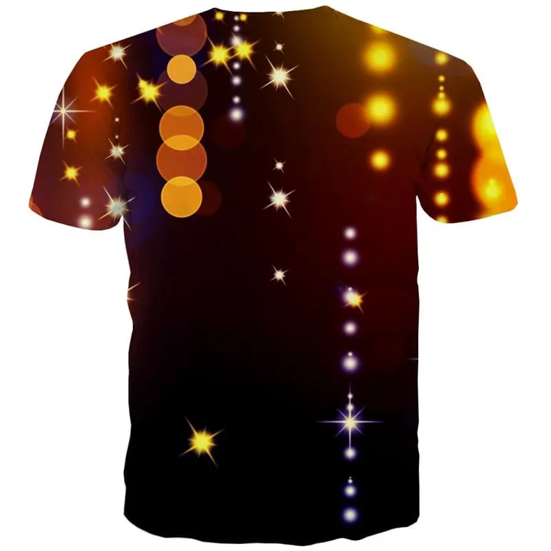 Christmas T-shirt Men Party Tshirt Printed Galaxy Tshirts Cool Short Sleeve