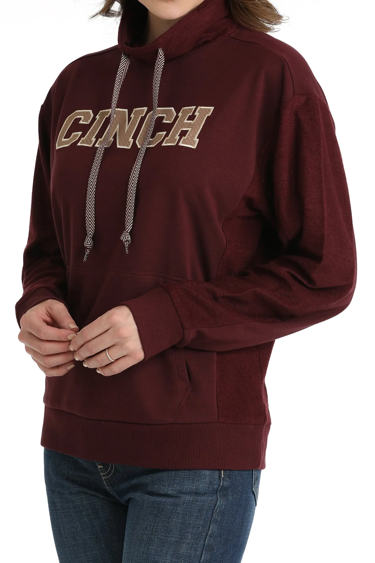 Cinch Women's Purple French Terry Hoodie