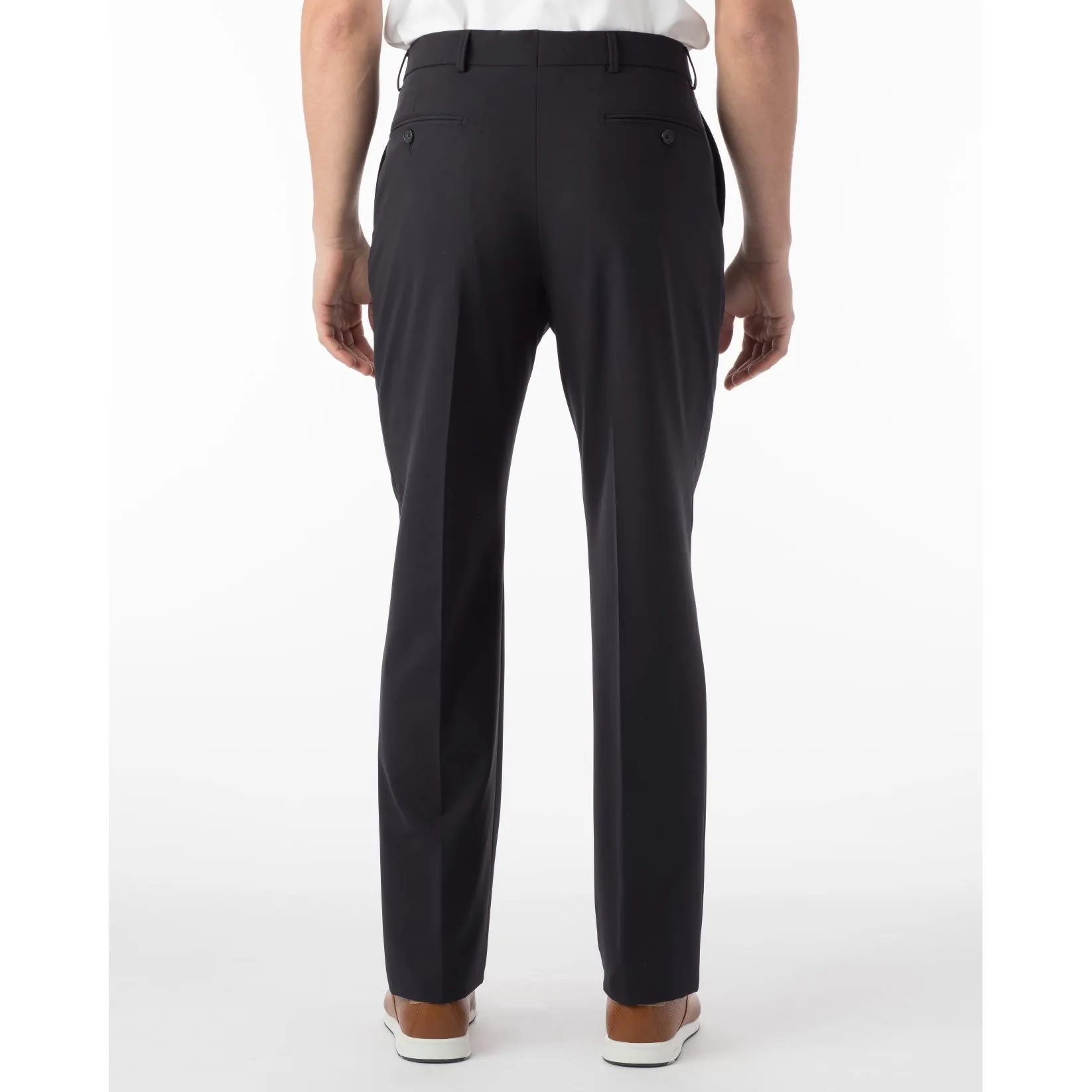 Comfort-EZE Commuter Bi-Stretch Gabardine Trouser in Navy, Size 40 (Dunhill Traditional Fit) by Ballin