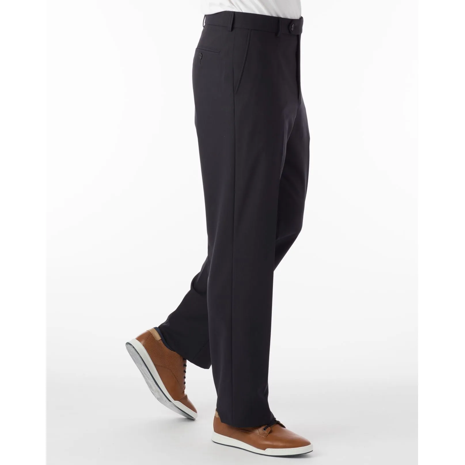 Comfort-EZE Commuter Bi-Stretch Gabardine Trouser in Navy, Size 40 (Dunhill Traditional Fit) by Ballin