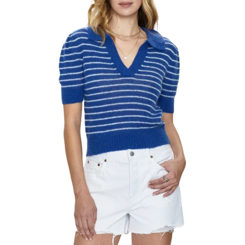 Custom Striped Short Sleeve Knit Sweater | 100% Cotton Knitwear Manufacturer