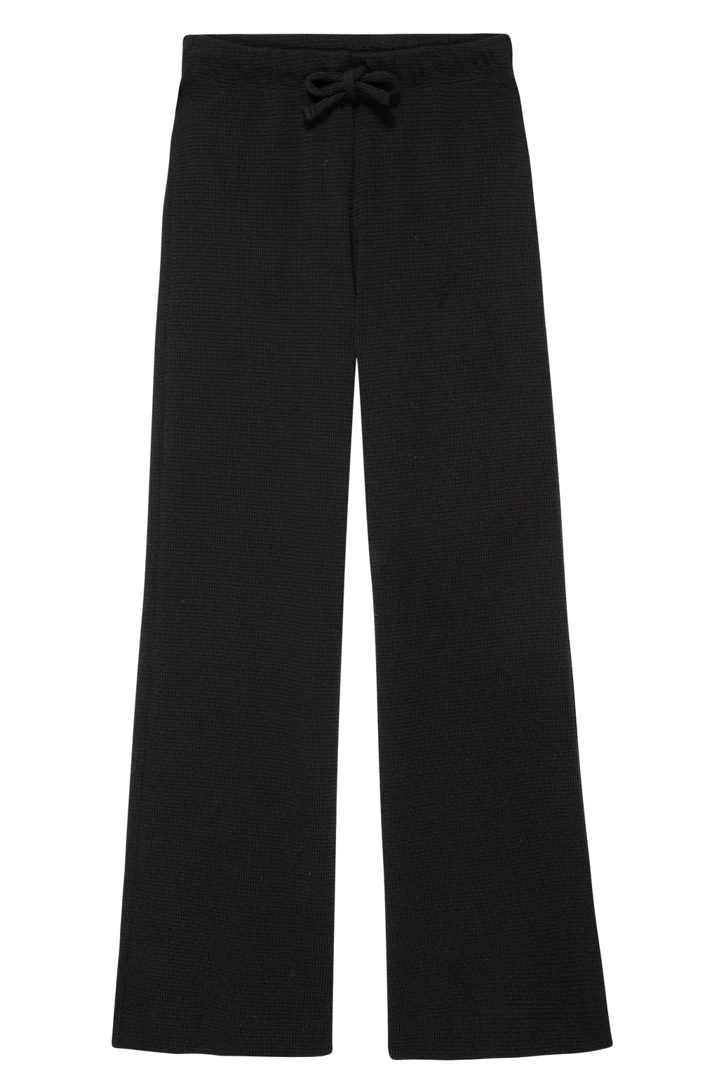 Donni Thermal Wide Leg Pant- Jet Black