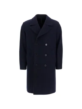 Double-Breasted Boiled Wool Coat