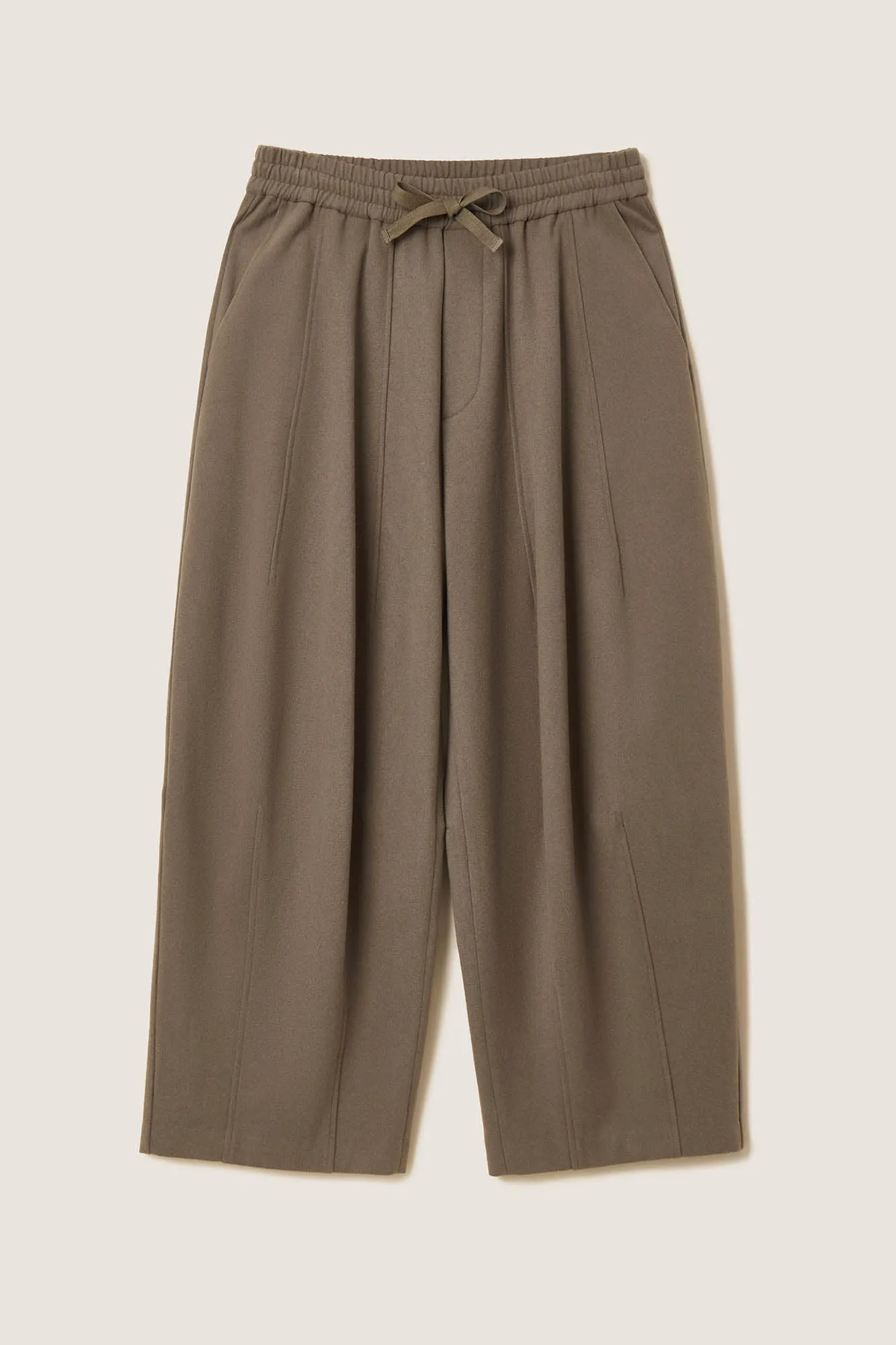 Drawstring Waist Wide-Leg Pants