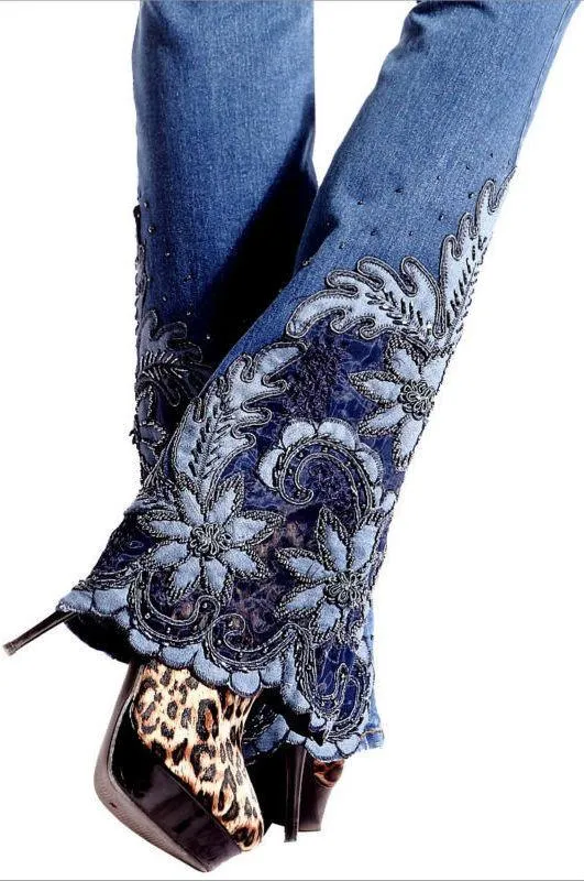 Embellished Flared Jeans