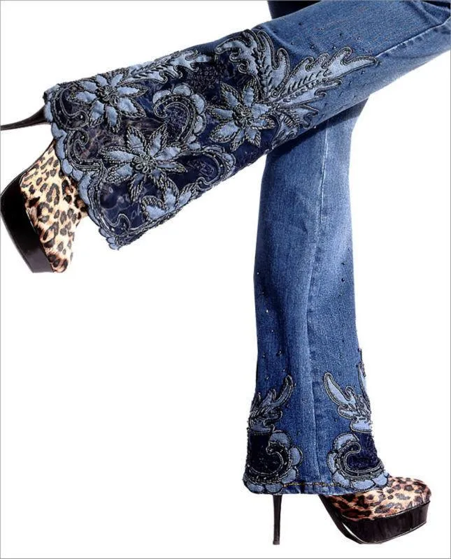 Embellished Flared Jeans