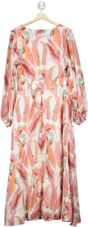 FatFace Multi-Colour Peony Painted Leaves Maxi Dress UK 12R