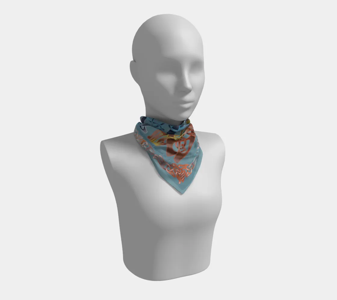 First Live Stream Design Broa 1 Silk-like Poly Scarf (4 sizes-3 fabrics)