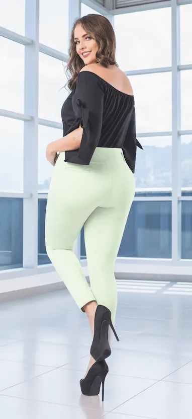 Fitted Dress Pants for Women ( Green Mint)