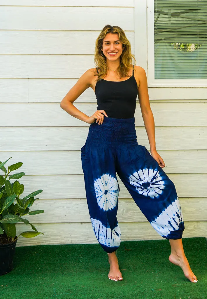 H0750- Shibori Tie Dye Harem Pants