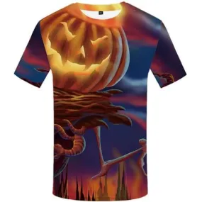 Halloween T shirts Men Pumpkin T-shirts 3d Cosplay T shirts Funny Psychedelic Tshirts Cool Gothic Tshirts Casual Short Sleeve