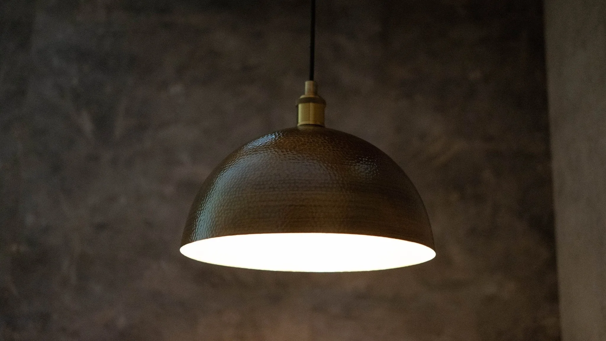 Hammered Pendant Light, Antique Brass Dome Ceiling Light, Kitchen Island Hanging Light Fixture