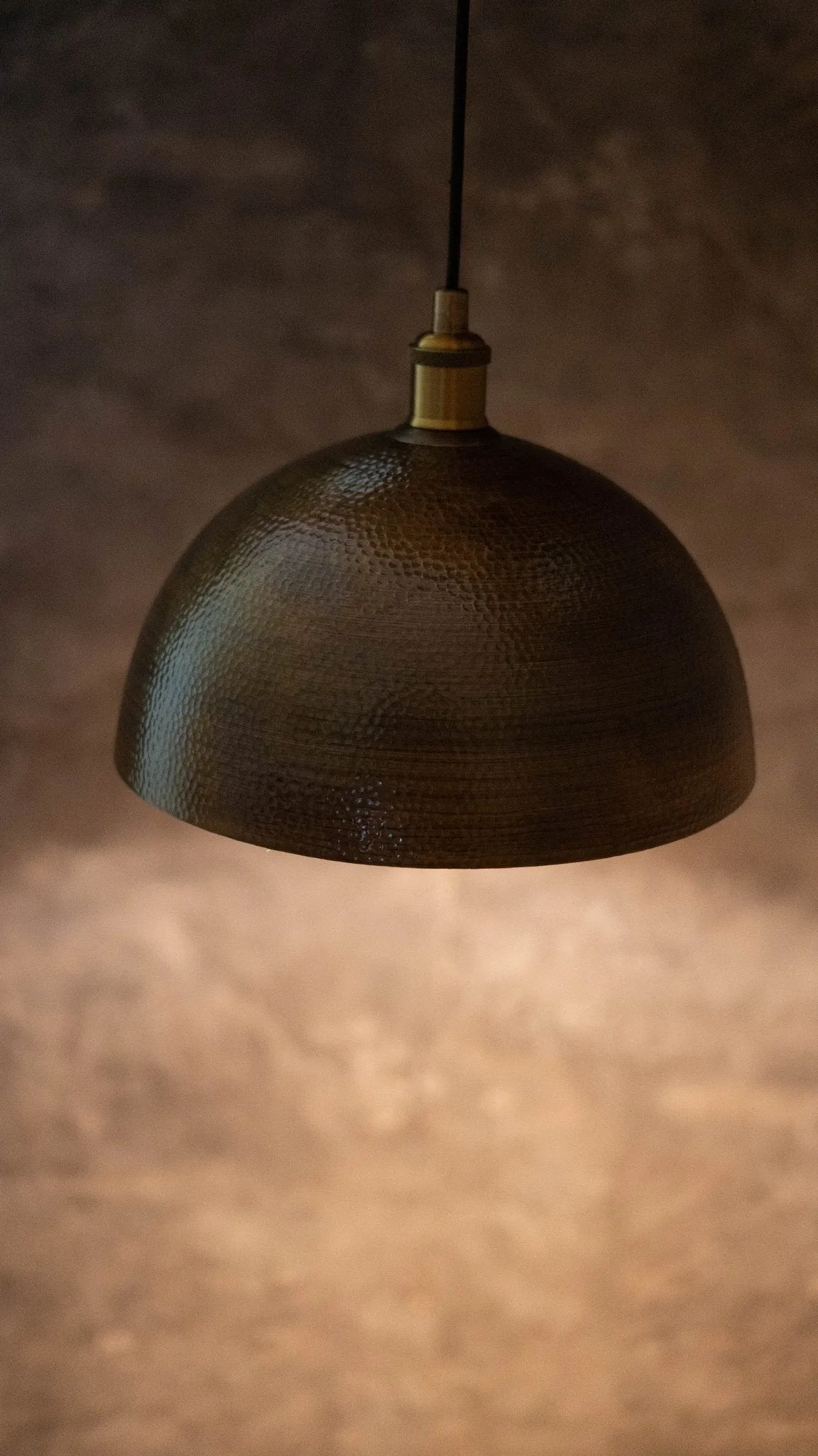 Hammered Pendant Light, Antique Brass Dome Ceiling Light, Kitchen Island Hanging Light Fixture