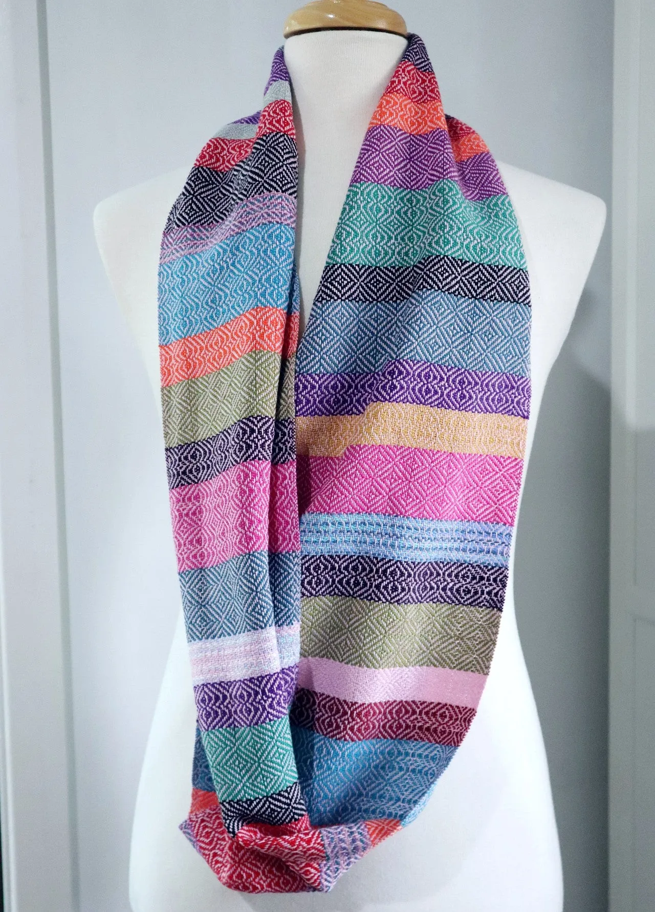 Handwoven Infinity Scarf - Fruit Tingle Allsorts