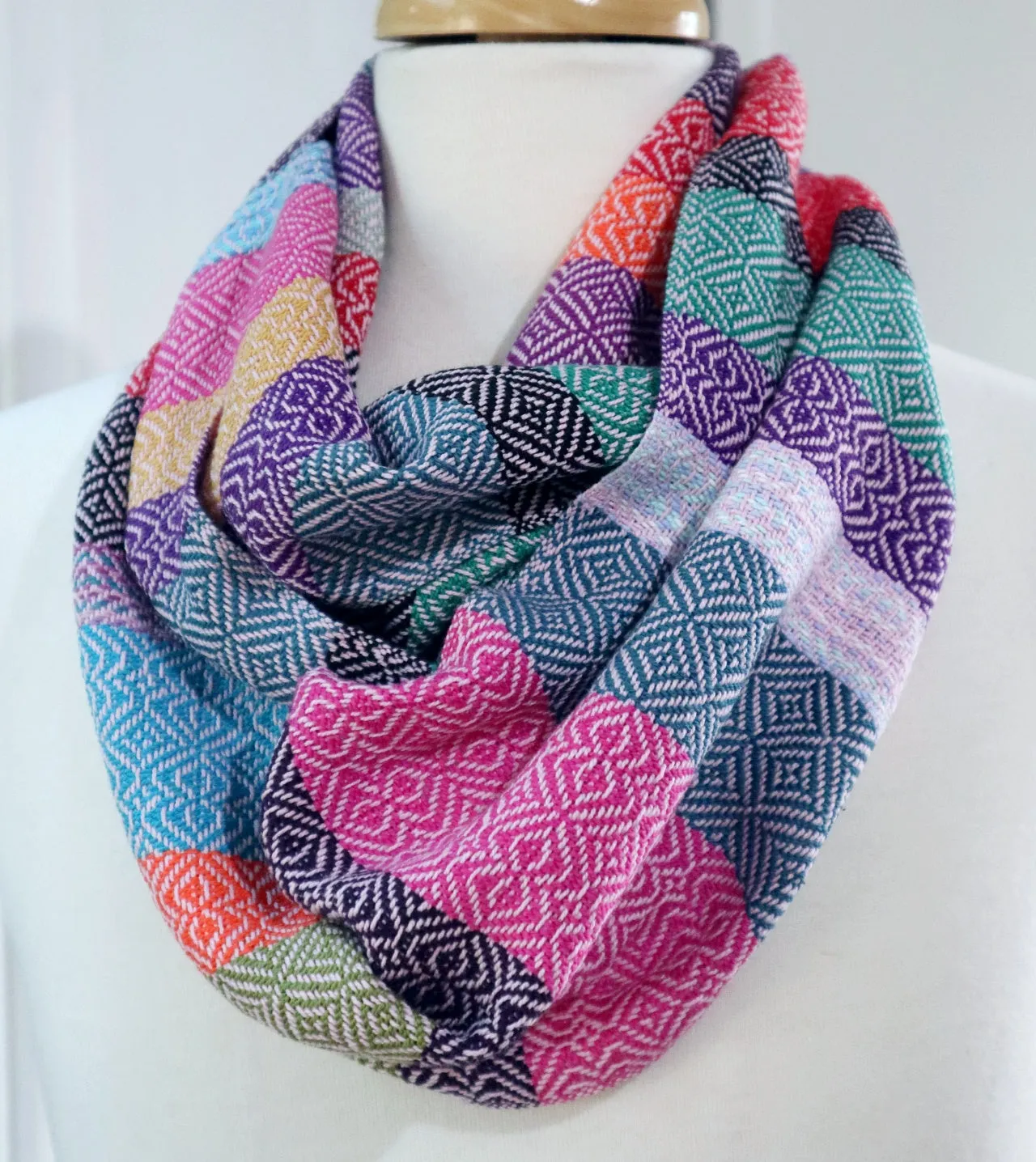 Handwoven Infinity Scarf - Fruit Tingle Allsorts