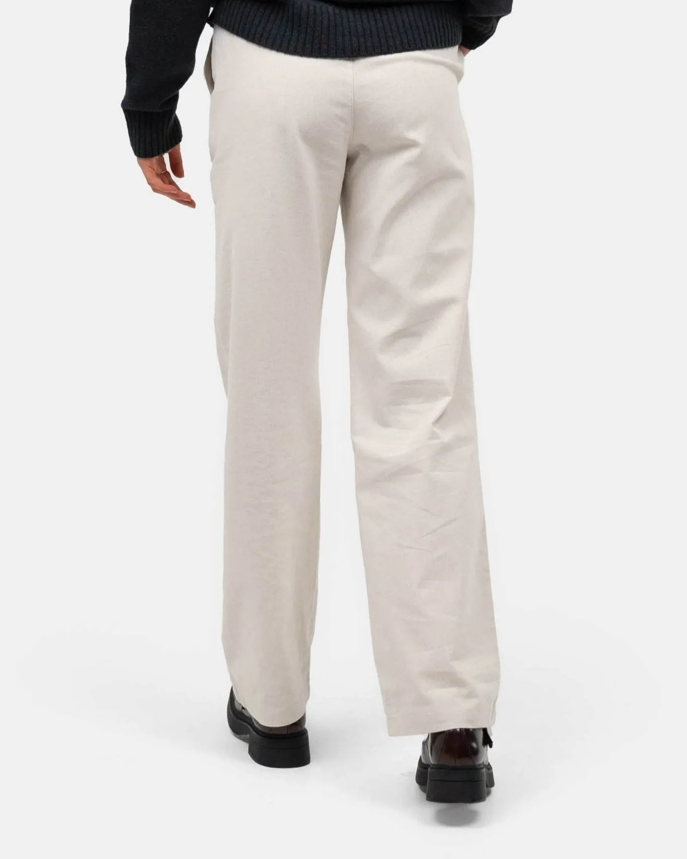 Heavyweight Linen Pants High-waisted Beige